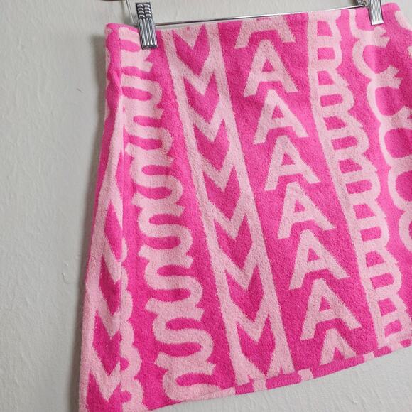 Marc Jacobs Pink Monogram Terry Mini Skirt M NWT Y2K Resort Pool Party - Picture 8 of 11